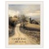 "Country Road Take Me" by Lori Deiter, Ready to Hang Framed Print, White Frame