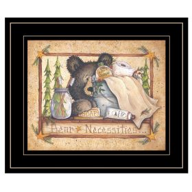 "Bear Necessities" by Mary Ann June, Ready to Hang Framed Print, Black Frame