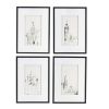 Set of 4 Architecture Wall Art Prints, Home Decor Art for Living Room Dining Room Entryway, 20" x 28"