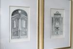 Set of 2 Fake Pencil Architectual Wall Art, Wall Decor Accent, 24" x 32"