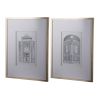 Set of 2 Fake Pencil Architectual Wall Art, Wall Decor Accent, 24" x 32"