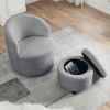 [Video] Welike Swivel barrel chair, living room swivel chair with round storage chair, 360 ¬∞ swivel club chair, nursery, bedroom, office, hotel with