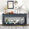 Console Table/Sofa Table with Storage Drawers and Bottom Shelf for Entryway Hallway (Navy)