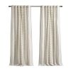 Cotton Printed Curtain Panel with Chenille Stripe and Lining(Only 1 Pc Panel)