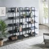 [VIDEO] 5 Tier Bookcase Home Office Open Bookshelf, Vintage Industrial Style Shelf with Metal Frame, MDF Board