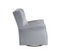 ACME Zeger Swivel Chair w/Glider , Gray Fabric LV00924