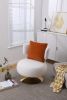 Swivel Accent Chair Armchair, Round Barrel Chair in Fabric for Living Room Bedroom