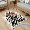 1pc Durable Faux Cowhide Rug - Washable, Low-Pile, Perfect for Bedroom and Living Room Decor - Western Style Animal Print Carpet for Home and Room Dec