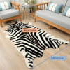 1pc Durable Faux Cowhide Rug - Washable, Low-Pile, Perfect for Bedroom and Living Room Decor - Western Style Animal Print Carpet for Home and Room Dec