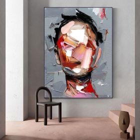 Hand Painted Oil Painting Abstract Portrait Wall Art Hand painted-Man Knife Oil Paintings On Canvas-Hand Made-For Home Decoration (Style: 1, size: 100X150cm)