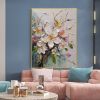 Hand Painted Oil Painting Abstract Original Flower Oil Painting On Canvas Large Wall Art Original White Floral Painting Floral Custom Painting Living