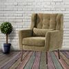 Modern Accent Chair Upholstered Foam Filled Living Room Chairs Comfy Reading Chair Mid Century Modern Chair with Chenille Fabric Lounge Arm Chairs Arm