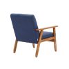 Leisure Chair with Solid Wood Armrest and Feet, Mid-Century Modern Accent chair, for Living Room Bedroom Studio chair