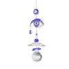 1pc Crystal Sun Catchers; Blue Butterfly Evil Eye Suncatcher Indoor Window With Prism Ball; Sunlight Rainbow Maker Good Luck Hanging Crystals Ornament